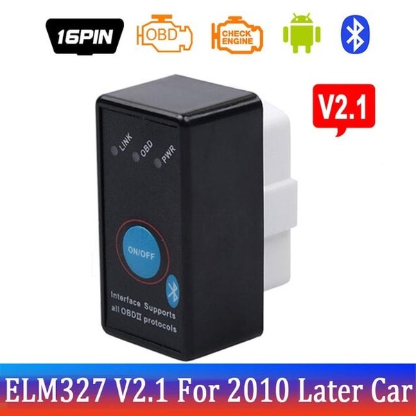 【送料込み】ELM327 v2.1 Bluetooth OBD2 OBDII OBDスキャナー 電源スイッチ付