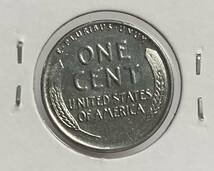 未使用　1セント　LINCOLN CENTS, WHEAT REVERSE 1943 1C MS スチール　Zinc Coated Steel_画像2