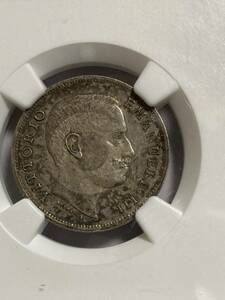 1907R Italy lira 銀貨 古銭 NGC コイン 貨幣 AU55