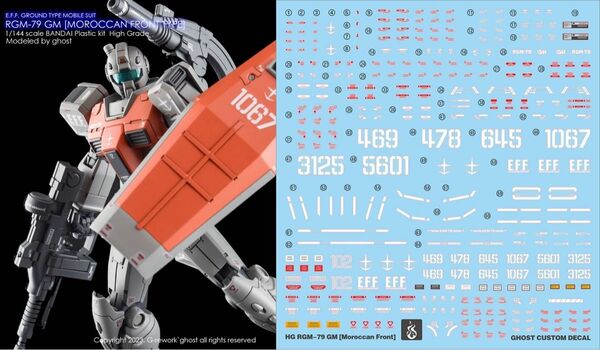 HG 1/144 ジム モロッコ戦線仕様用水転写式デカール　他社製　ガンダム　ガンプラ　プラモデル