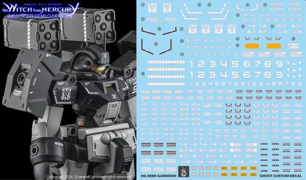 HG 1/144 デミギャリソン用水転写式デカール　他社製　ガンダム　ガンプラ　プラモデル