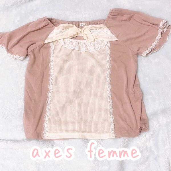 axes femme 量産系 パールリボントップス