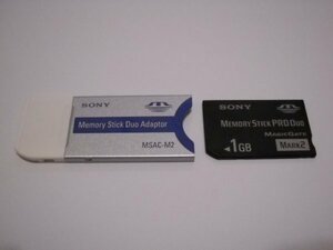 SONY メモリースティック PRODuo 1GB＋アダプター