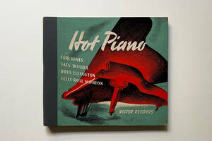 『EARL HINES』米盤 FATS WALLER DUKE ELLINGTON JELLY-ROLL MORTON SP盤 10inch 4枚組アルバム “HOT PIANO“ 78rpm 1941年 …P-75