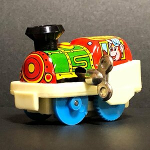 ★三幸製作所 ミッキーノブ ゼンマイ ポコポコ乗り物　汽車白車体 Wind-Up ACTION VEHICLES Steam locomotive white ★BCTT180-1