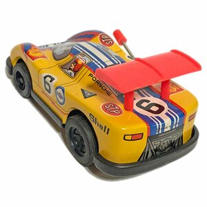 〇★三幸製作所 Lever Action Porsche Racing Type レバーアクション レーシングポルシェ Tin Toy Porsche 黄★BCTT168-1