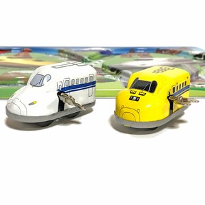 ★三幸製作所 ブリキの板レール 新幹線シリーズ(東京-鹿児島）ドクターイエロー付 WIND-UP N700 TRAIN SET★PSTT056-1