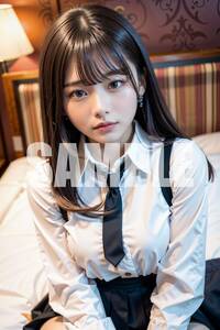 AI イラスト写真 かわいい セクシー 女の子 美女 コスプレ 制服 巨乳 美脚 足 グラビア星野純菜0508 (79)