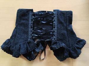 * corset EXCENTRIQUEek Suntory k Gothic and Lolita frill race gothic Lolita black 