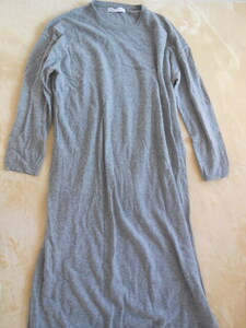 ~USED~ZARA~ gray ~ knitted long height ~ One-piece ~ size M~ Zara ~