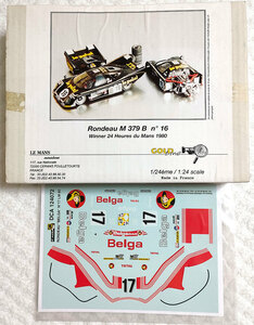 ロンドー M379B #15 ルマン 24h 1980 1/24 【訳有り+おまけ Belgaデカール】 LM ミニチュアズ Le Mans Miniatures Rondeau ガレージキット