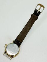 稼働品 LONGINES ロンジン ゴールド文字盤 クオーツ レディース腕時計 電池交換済み ※ベルト半分なし_画像5