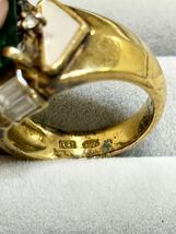 シルバー 925 ブレスレット リング 指輪 ダイヤモンド ゴールドカラー アクセサリー _画像7