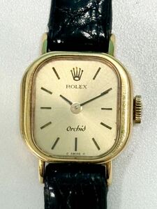 ROLEX Rolex Orchido- Kid 2656 K18YG Cal.1400 hand winding lady's wristwatch operation goods gross weight 14.0g