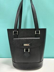 BURBERRY Burberry shoulder bag tote bag leather black inside side noba check 