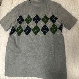 オールドネイビー★アーガイル柄Tシャツ　グレー Tシャツ 半袖Tシャツ ギャップ