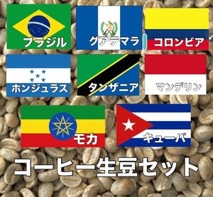 【コーヒー生豆】コーヒー生豆8種類セット！　※送料無料