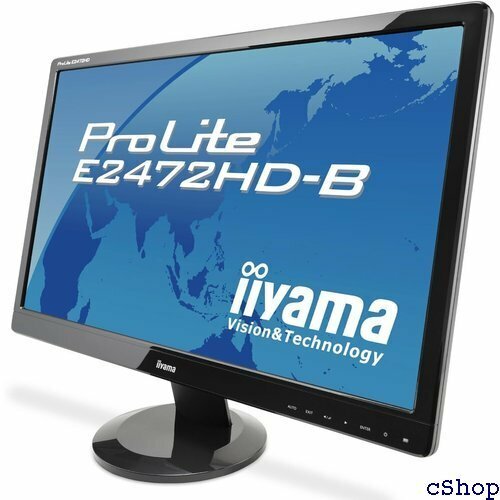 美品 iiyama 24インチワイド液晶ディスプレイ フルH ル同梱モデル マーベルブラック PLE2472HD-B1 243