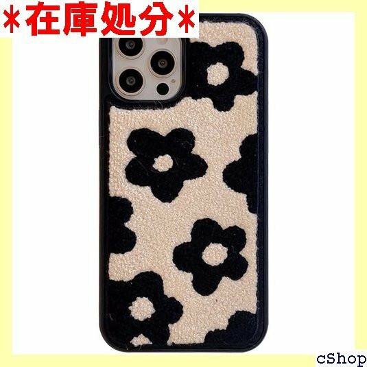 sosocase iphone15 ケース 花 韓国 ト全面保護 アイフォン ケース 擦り傷防止 ブラック15 23