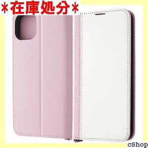 イングレム iPhone 15 Plus ケース 耐衝撃 手帳型 レザーケース Noble ホワイト/ピンク 327