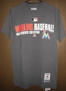 マイアミ・マーリンズ Miami Marlins MLB メジャーリーグ 半袖 Tシャツ Majestic マジェスティック Sサイズ ホンジュラス製 野球 レア