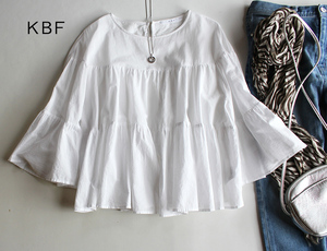  cat pohs shipping 385 jpy * Urban Research | light tia-do blouse white 