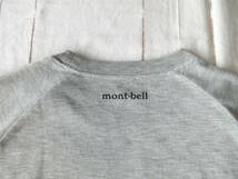 mont-bell モンベル 160cm WIC.ロングスリーブT Kid's キャンプ キッズ 長袖Tシャツ グレー 1114259 アウトドア_画像6