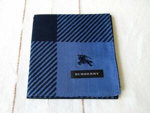 【新品未使用品】 BURBERRY バーバリー メンズハンカチ 紳士ハンカチ 50cm ネイビー 紺系 