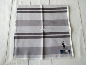 【新品未使用品】 POLO RALPH LAUREN ポロラルフローレン メンズハンカチ 紳士ハンカチ 48cm グレー 