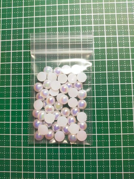 半円パール50P、ハンドメイド、ネイルパーツ　8mm