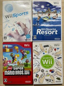 Wiiソフト4本まとめ売り　スーパーマリオWii、スポーツ系