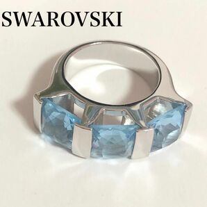 オシャレ★存在感 スワロフスキー SWAROVSKI リング 指輪 クリスタル ブルー ジュエリーアクセサリー