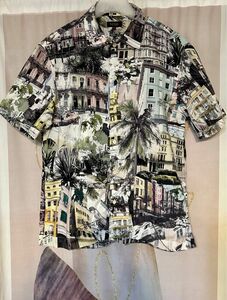 ポールスミス コレクション サマーヒルタウン 総柄 半袖 プリントシャツ