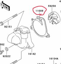 送料無料　ネコポス　カワサキ純正 ウォーターポンプ ガスケット セット ZR250A ZR250B バリオスⅡ BALIUS バリオス 2 パッキン_画像2