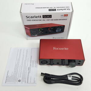 【 Scarlett Solo 3rd Gen 】Focusrite フォーカスライト オーディオインターフェース