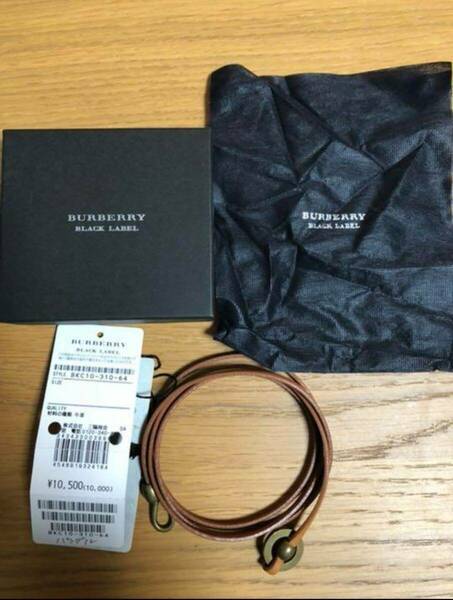 新品　BURBERRY BLACKLABEL 牛革　レザーブレスレット　バングル アクセサリー 