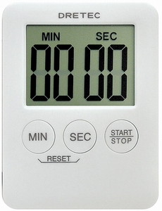 ドリテック(dretec) デジタルタイマー ポケッティー ホワイト 99分59秒計 T-307WT(BTIA301)