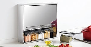  stainless steel spice stocker 2 step wide mirror UC-125(0083006)