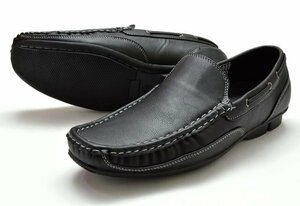 新品 ウィルソン 8801 黒 26cm メンズスリッポンシューズ メンズデッキシューズ ドライビングシューズ モカシン 紳士靴 軽量 Wilson 靴