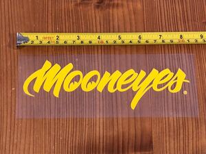 MOONEYES ステッカー 抜きデカール イエロー 黄色 6cm×19cm デカール シール ステッカー 抜き文字 ムーンアイズ moon eyes