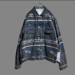 2023年春夏サカイ　ペイントデニムジャケット　sacai