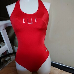 M2201◆ELLE◆セレブなレッドワンピース水着◆9M