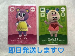 ☆あつまれどうぶつの森 amiiboカード キャンディ れんにゅう おまけ付き☆