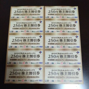 ヴィアホールディングス　株主優待　250円割引券10枚