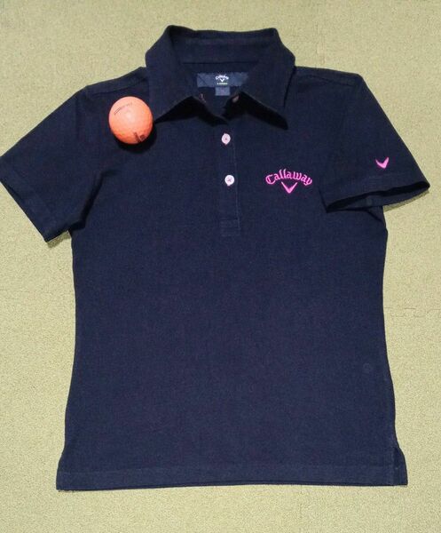 CALLAWAY レディースゴルフポロシャツ 半袖「黒」
