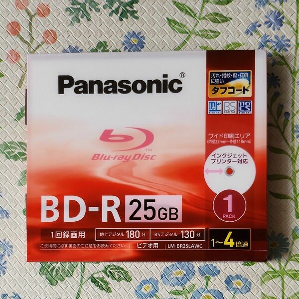 新品未使用　Panasonic 録画用ブルーレイディスク LM-BR25LAWC BD-R 4倍速 1枚 
