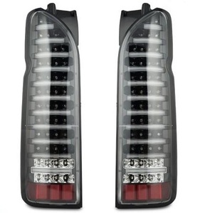 ハイエース レジアスエース 200系 LED テールランプ ファイバールック ブラックインナー クリアレンズ fiber01