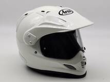 Arai アライ TOUR-CROSS3 GLASS WHITE ツアークロス3 グラスホワイト フルフェイス ヘルメット Mサイズ_画像2