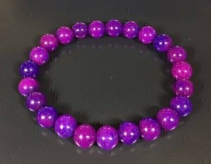 [Premio Fortuna] фиолетовый .. браслет редкий фиолетовый ... использование.8 мм . примерно 15.5 см 30142##