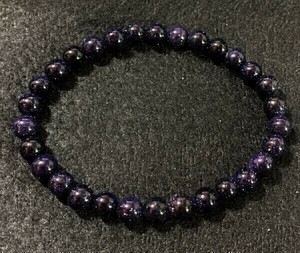 blue Gold Stone ( purple gold stone ) another name blue Sand Stone. bracele delicate beautiful goods 6 millimeter 304126##